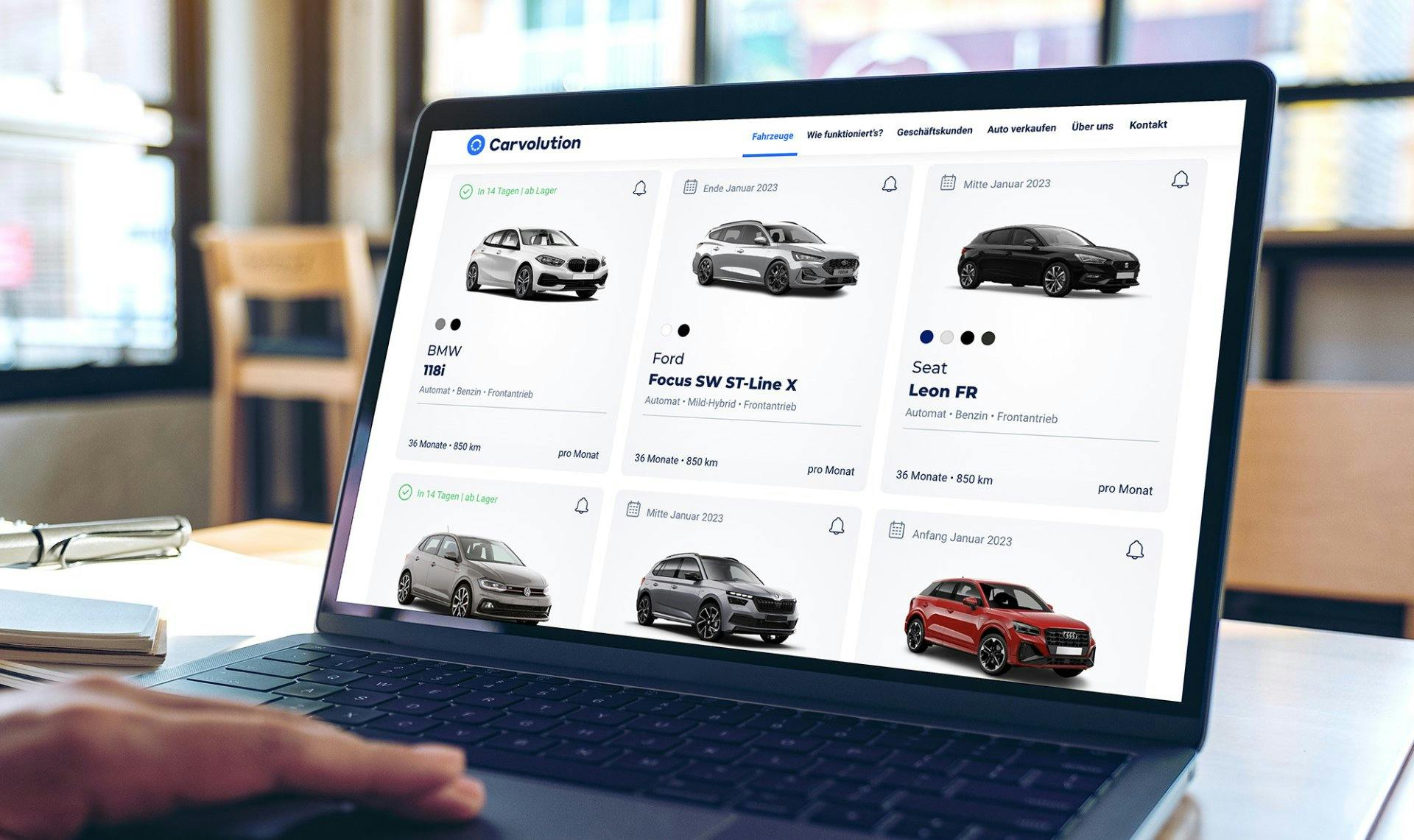Kundinnen und Kunden können ganz einfach auf Carvolution.ch aus über 50 Modellen diverser Automarken ein passendes Auto aussuchen und ihr Abo online k...