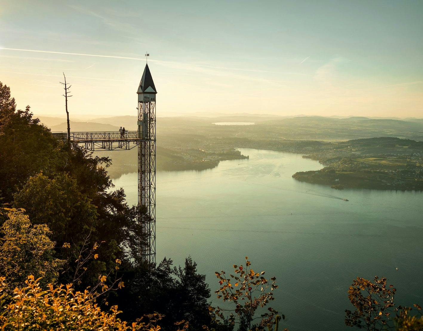 Une vue magnifique sur le lac des Quatre-Cantons et Lucerne.