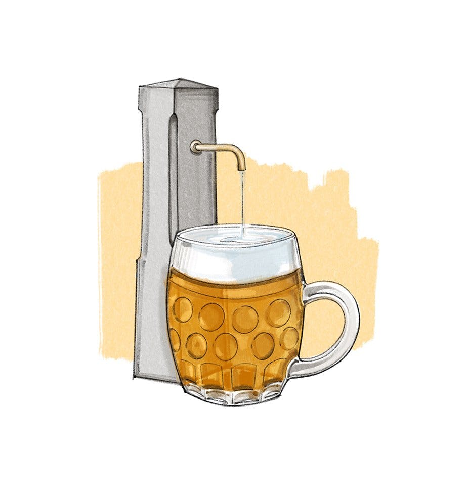 Q comme Qualité de l’eau: l’eau de source est fraîche et présente peu d’impuretés, ce qui en fait un composant de choix pour fabriquer de la bière.