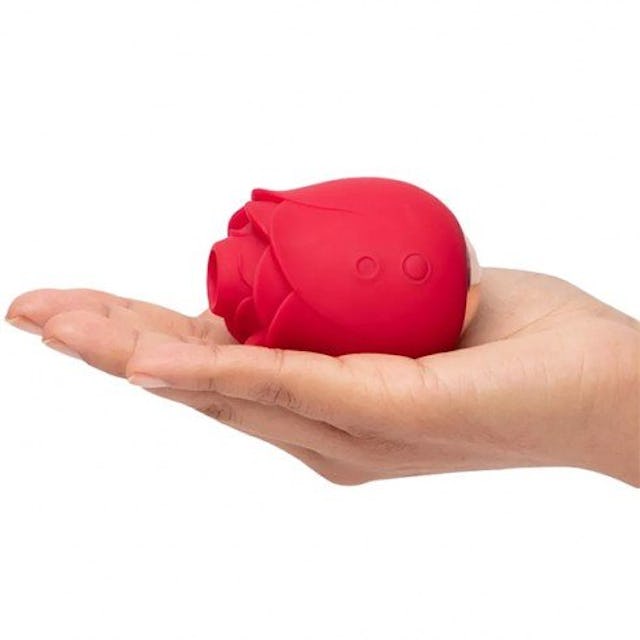 Le vibromasseur clitoridien en forme de rose est idéal pour les voyages ou les sorties.