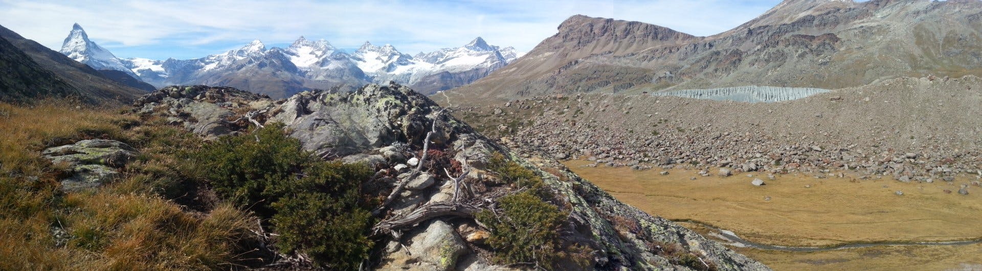 Le Cervin, omniprésent durant la randonnée.