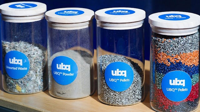 Revolutionär: UBQ Materials verwertet nicht recycelbare Haushaltsabfälle und stellt daraus einen neuen Kunststoff her. Revolutionär: UBQ Materials verwertet nicht recycelbare Haushaltsabfälle und stellt daraus einen neuen Kunststoff her.