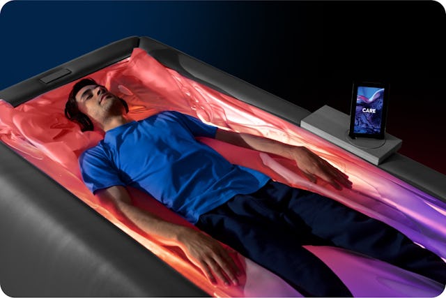 Auf diesem Wasserbett erhältst du deine Infusionen.