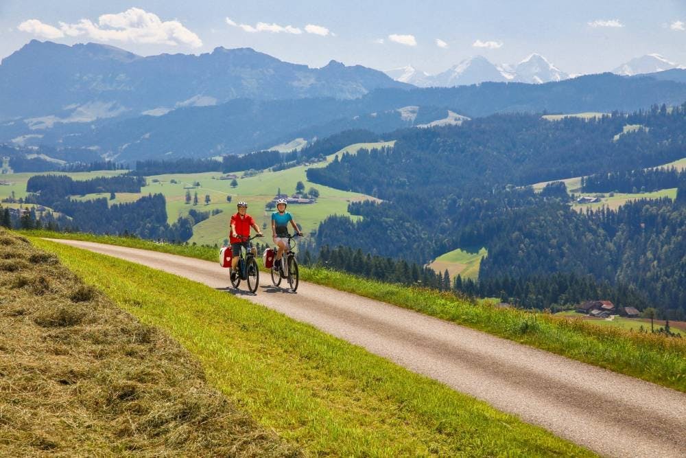 Im «Hügu Himmu» des Emmentals gibts eine neue Veloroute.