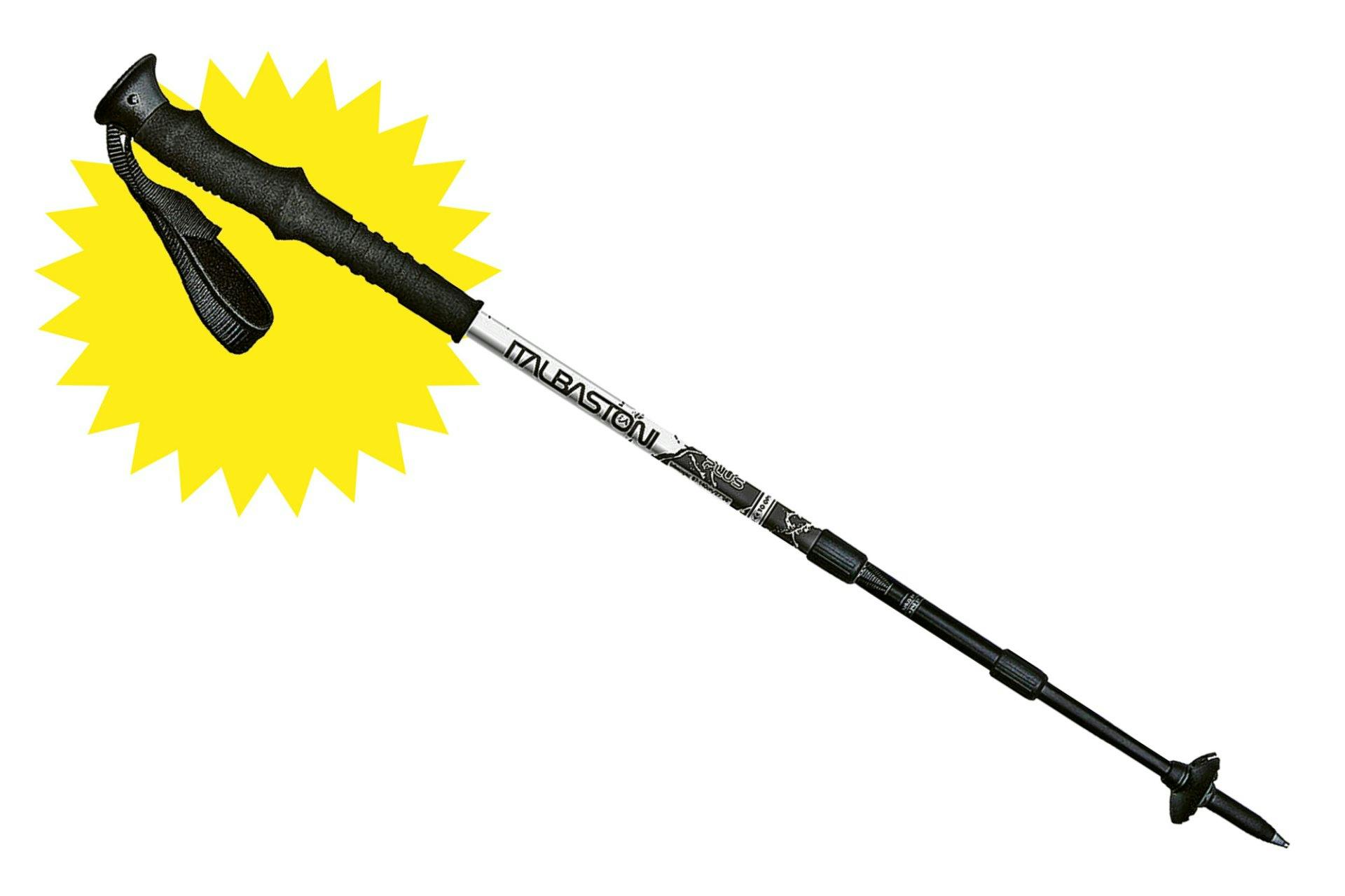 Pas à pas: bâton de Trecking Nepal plus, 59.95 francs, chez Jumbo.