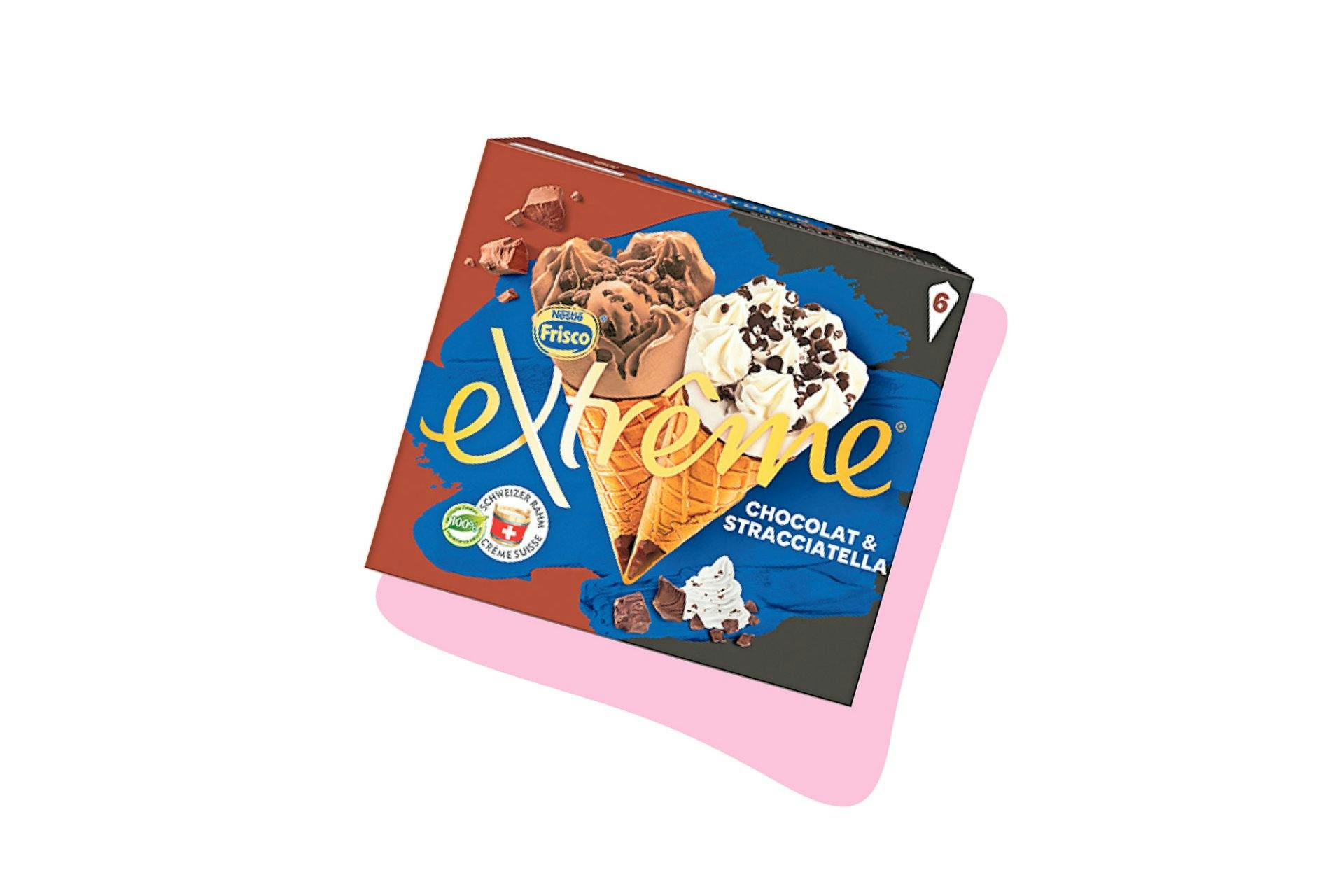 Délice classique: cornets Frisco Extrême chocolat & stracciatella, 10.95 francs/ 6 p., Coop.