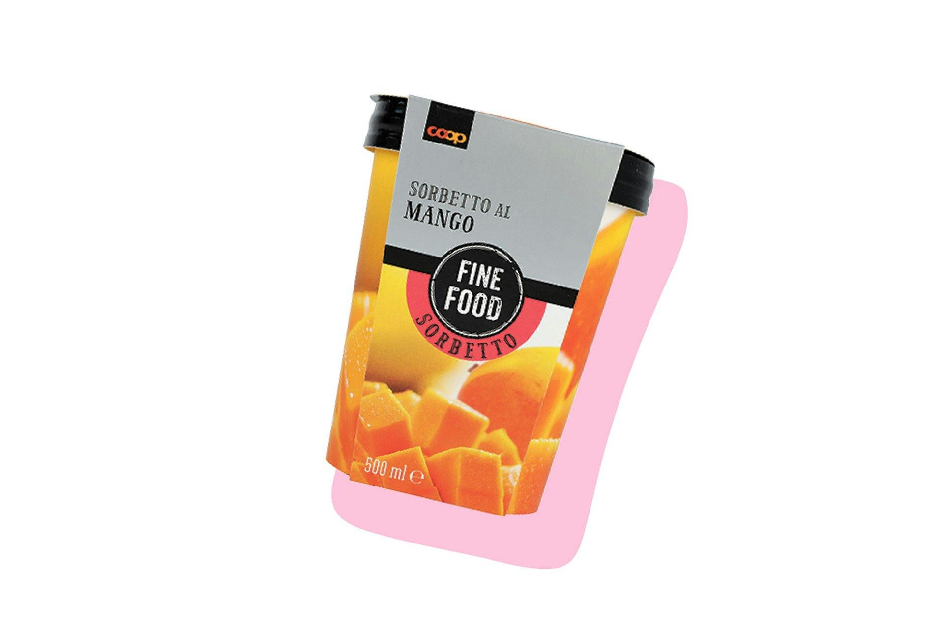 Mango mania, sorbet mangue Fine Food, 8.95 francs/500 ml, Coop
