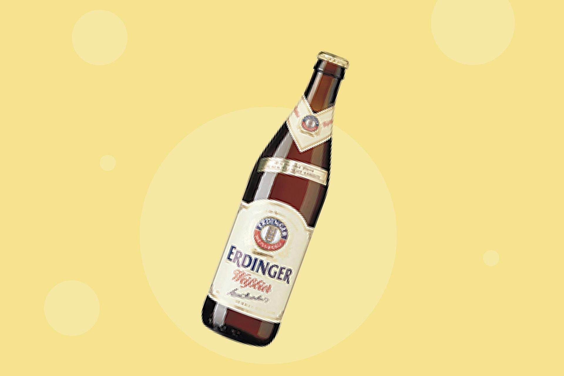 Im Glas! Erdinger Weissbier, 13.80 Franken/6x50 cl, bei Coop.