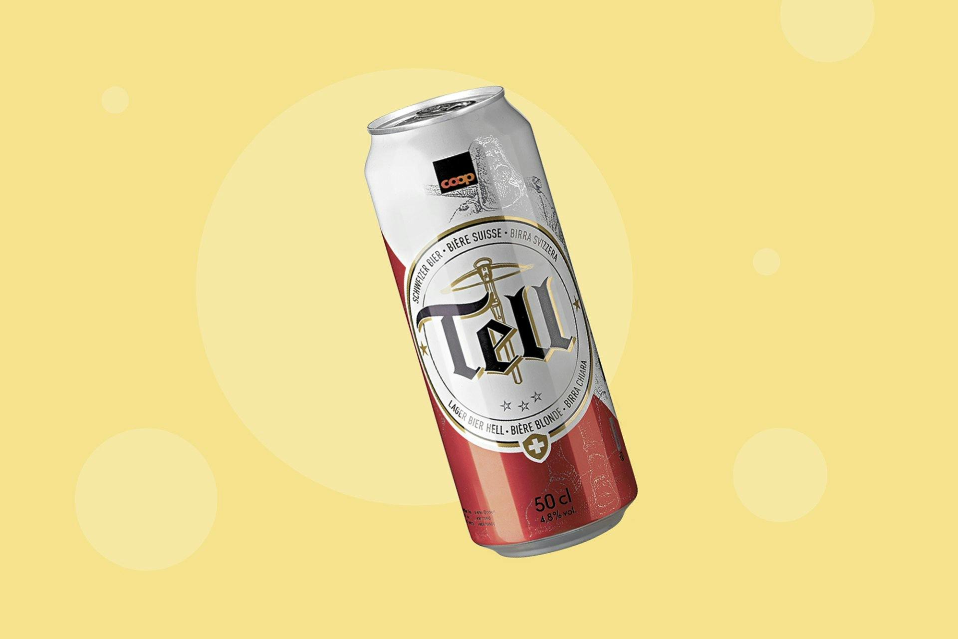 Lager, los! Tell Lager-Bier, 4.50 Franken/6x50 cl, bei Coop.