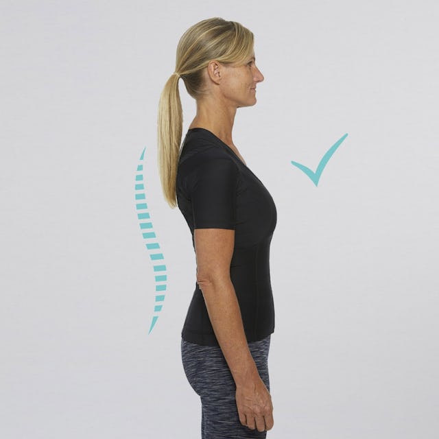 Das Posture-Shirt sorgt für einen geraderen Rücken und langfristig für eine gesündere Körperhaltung.