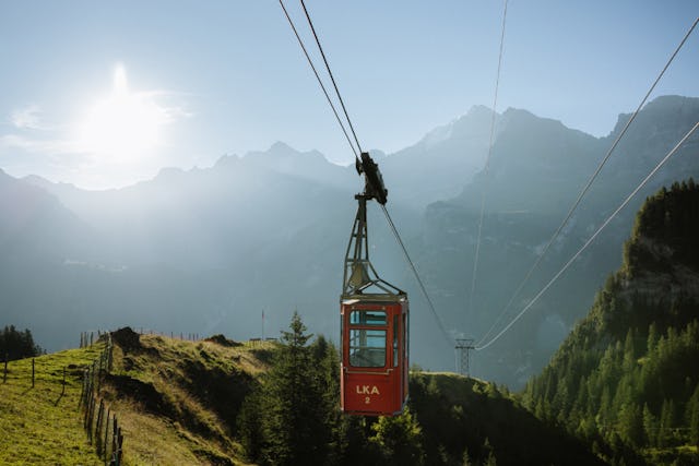Kult: Die Luftseilbahn der Allmenalp.