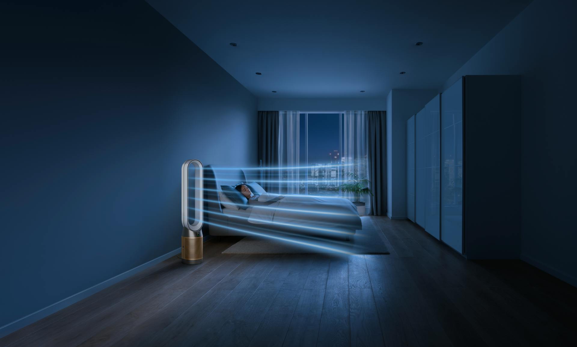 Dank der Air Multiplier Technologie werden auch weiter entfernte Schadstoffe in das Gerät gezogen, sodass die gesamte Raumluft gereinigt wird.