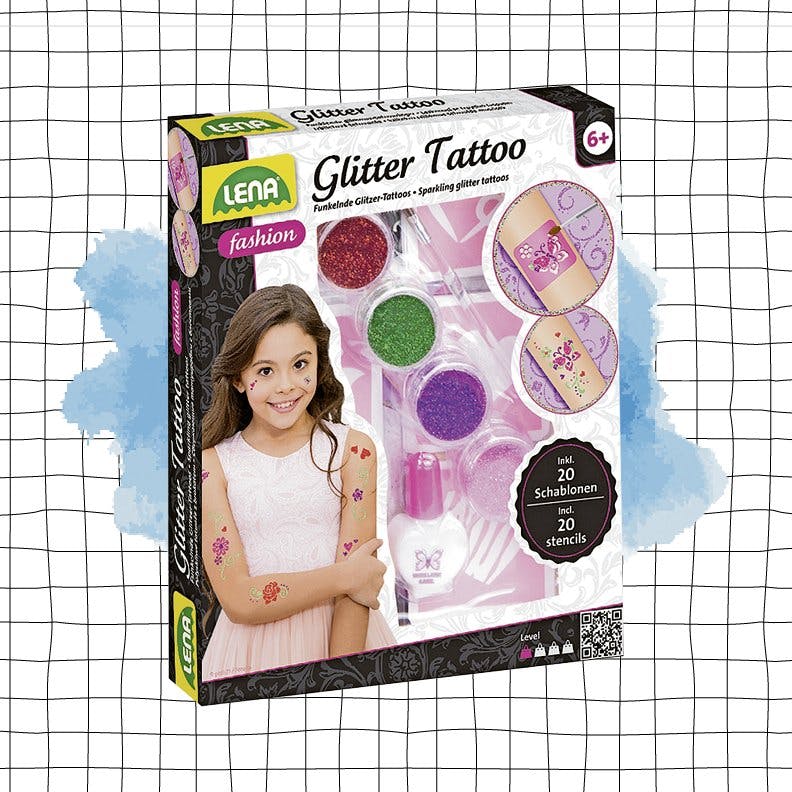 Sans aïe ni aiguille! Tatouage de paillettes Lena, dès 6 ans, 12 fr. 95, chez Coop City.