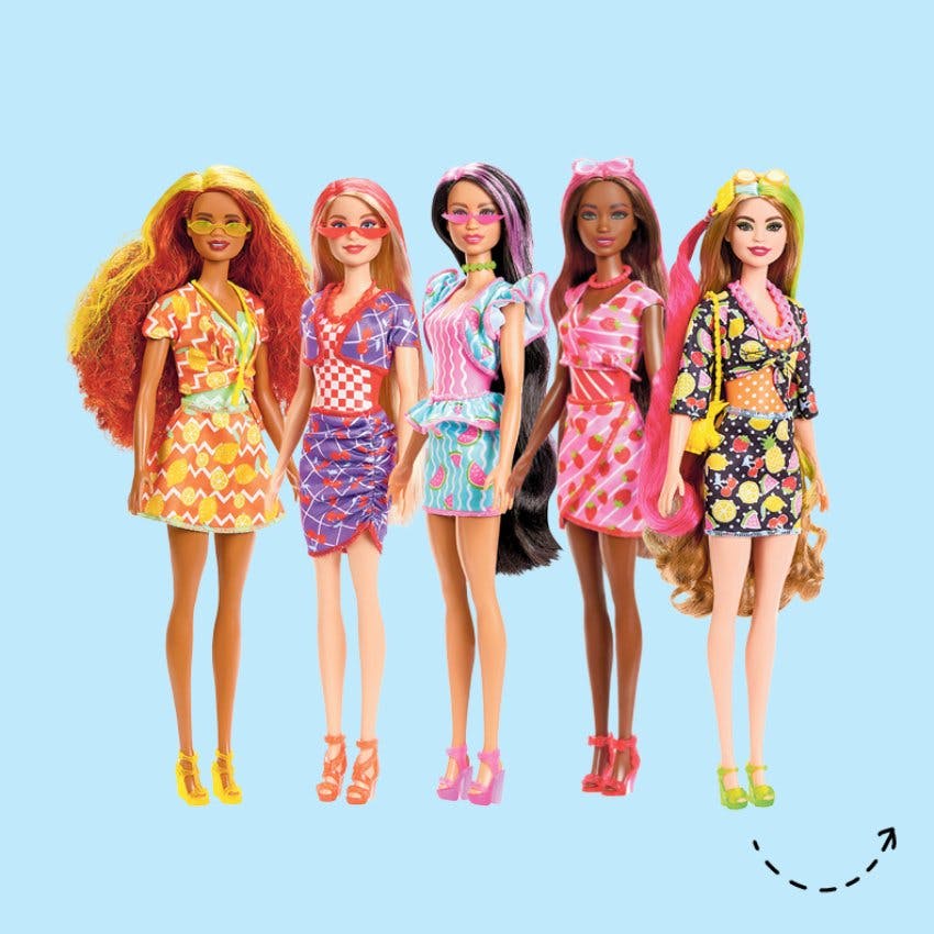 In a Barbie world: Barbie Color Reveal Sweet Fruit, ab 3 Jahren, 29.95 Franken / 5 Stück, bei Coop City.