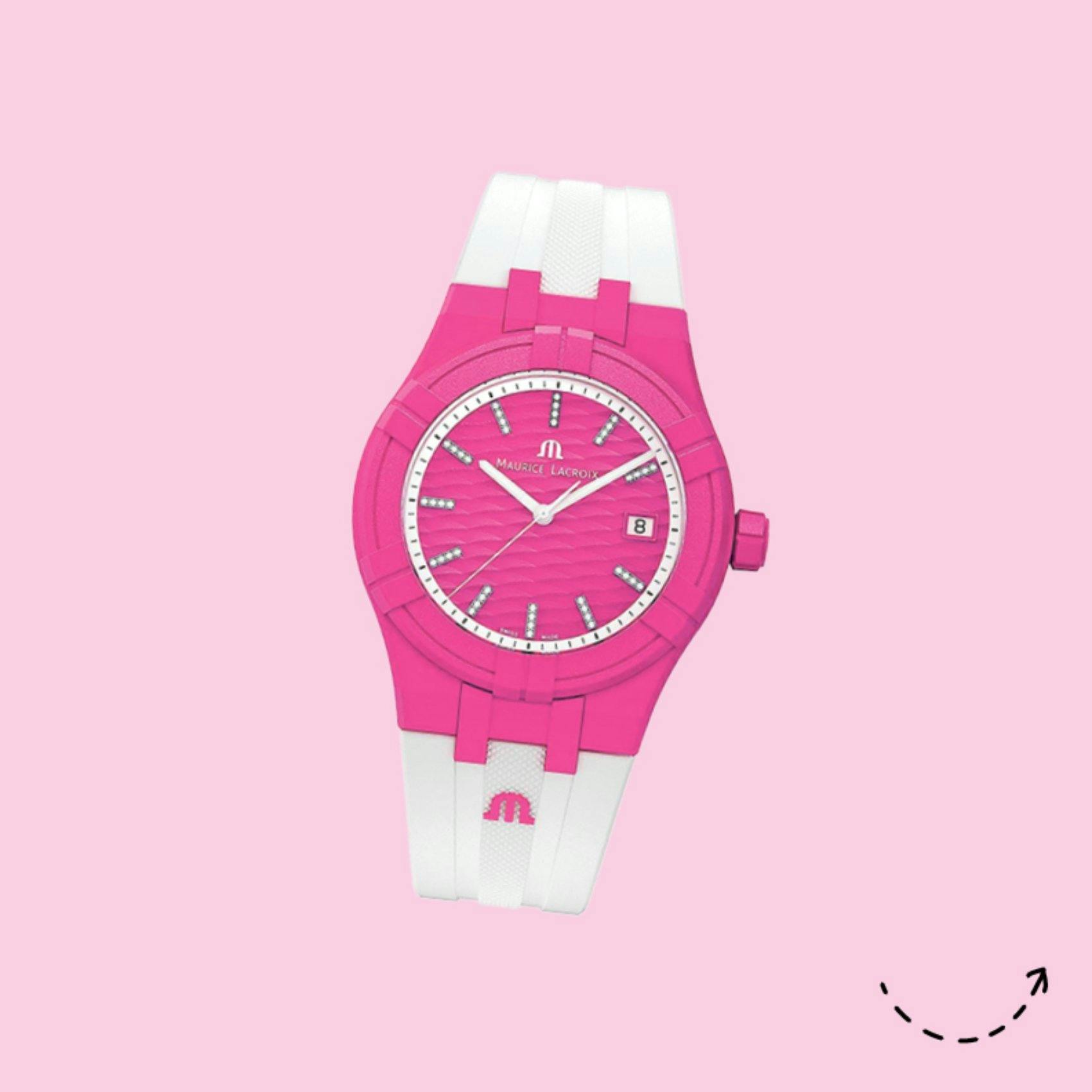 It’s Barbie time: Uhr von Maurice Lacroix, Aikon Tide, 850 Franken, bei Christ Uhren & Schmuck.