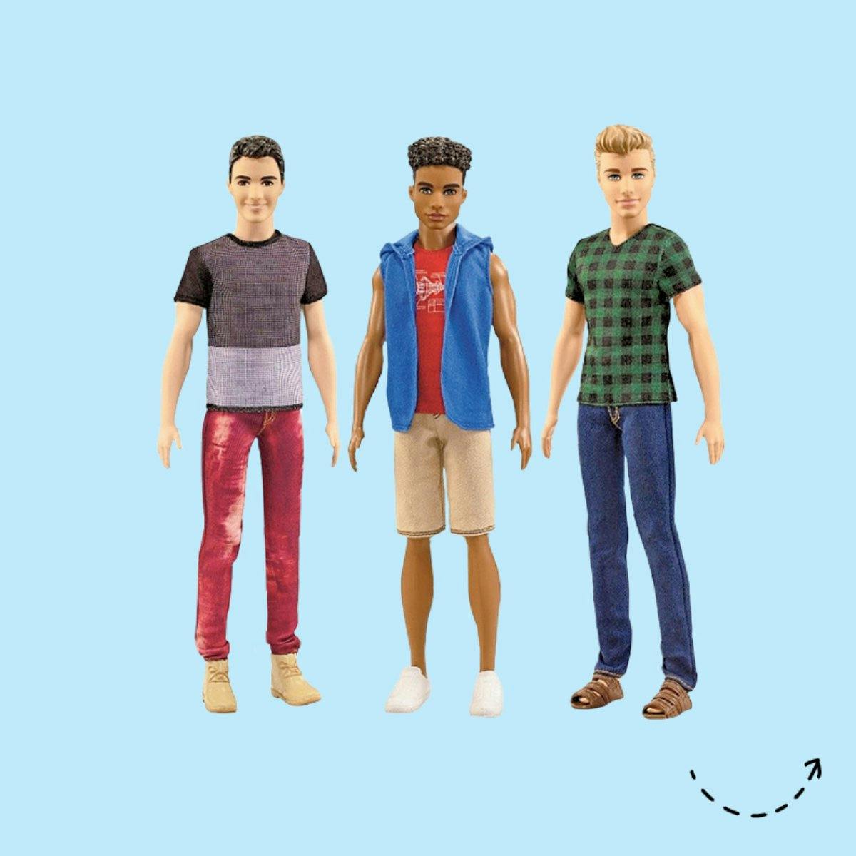An Barbies Seite: Barbie Ken, Männliche Fashionistas assortiert, 19.95 Franken / 1 Stück, bei microspot.ch.