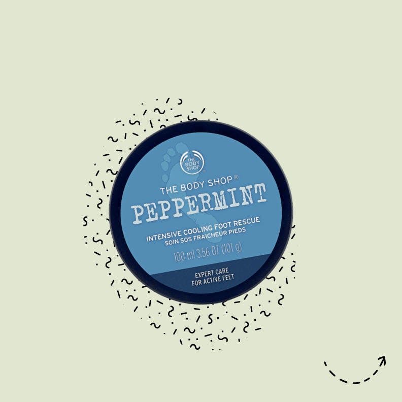 Des pieds parfumés: soin SOS fraîcheur pieds menthe poivrée, 20 fr. 95 / 100 ml, chez The Body Shop