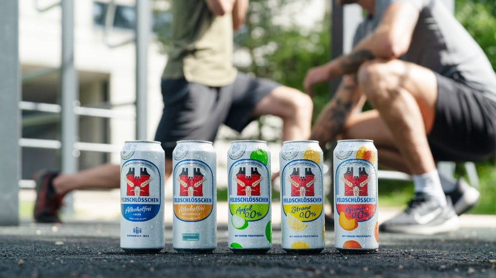 Perfekte Erfrischung nach dem Sport: die alkoholfreien Biere von Feldschlösschen.