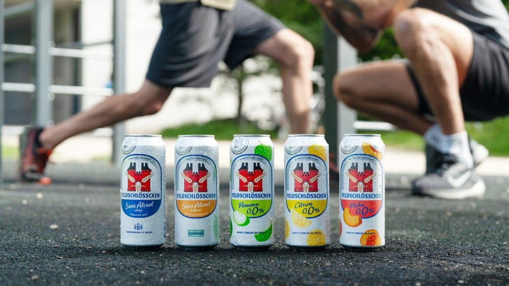 Le rafraîchissement parfait après le sport: les bières sans alcool de Feldschlösschen.