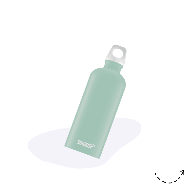 Eisgekühlt: Sigg Trinkflasche Lucid Glacier Touch 600 ml, 17.95 Franken, bei microspot.ch.