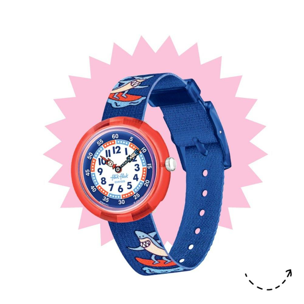 Shark attack: montre pour enfants Flik Flak Yeeew, 40 fr., chez Christ.