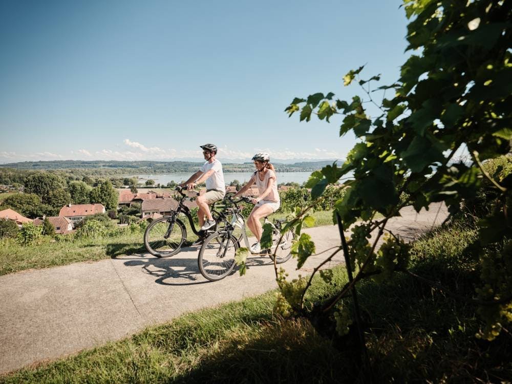 Pour ceux et celles qui préfèrent pédaler, la région du lac de Morat est parfaite pour une balade à vélo!