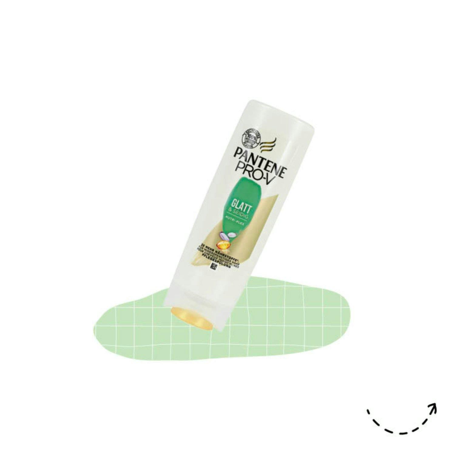 Effet soyeux: baume pour cheveux lisse & soyeux Pantène Prov V, 4 fr. 45 / 200 ml, chez Coop.