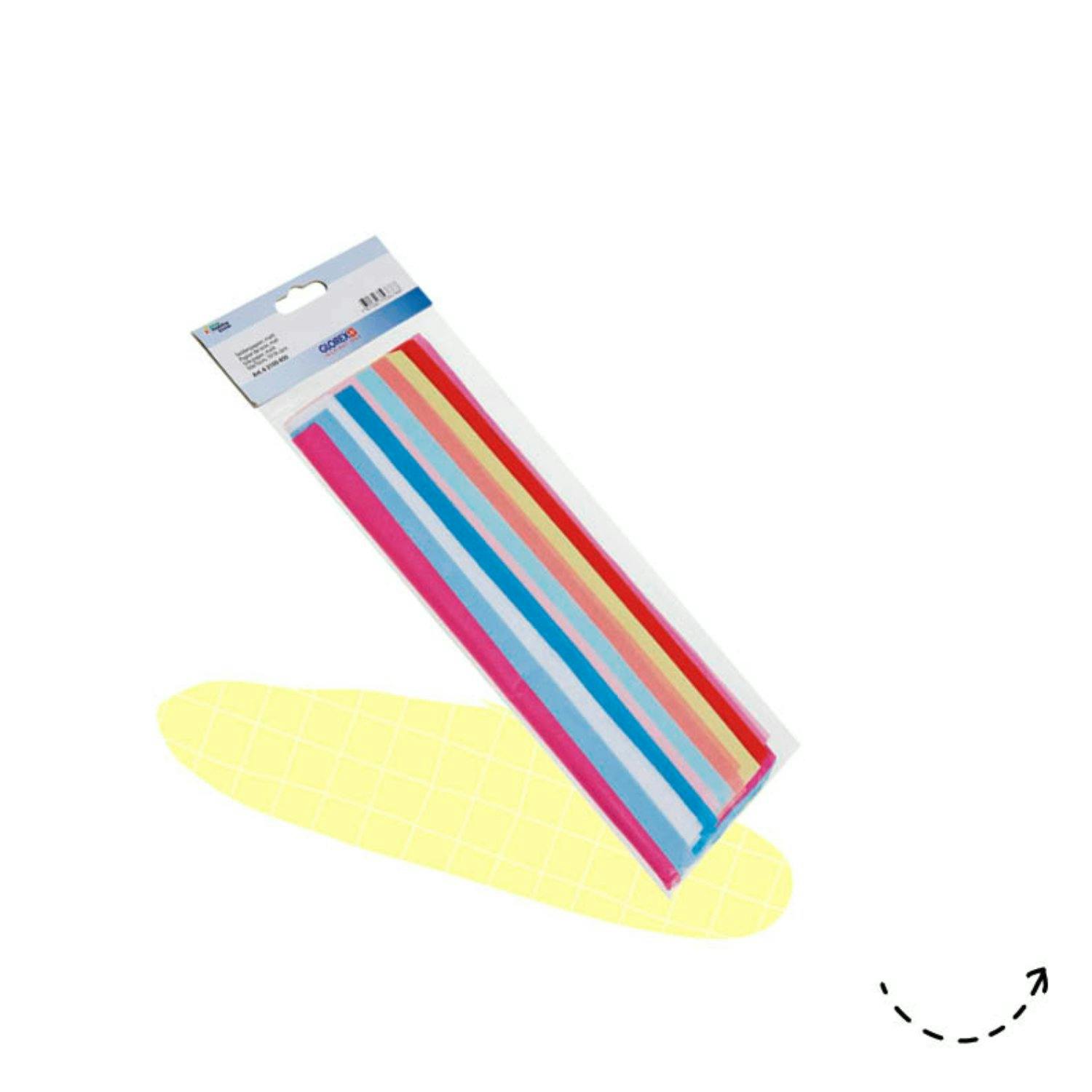 Set créatif: papier de soie multicolore de Glorex, 6 fr. 50 / 10 p., chez Jumbo.