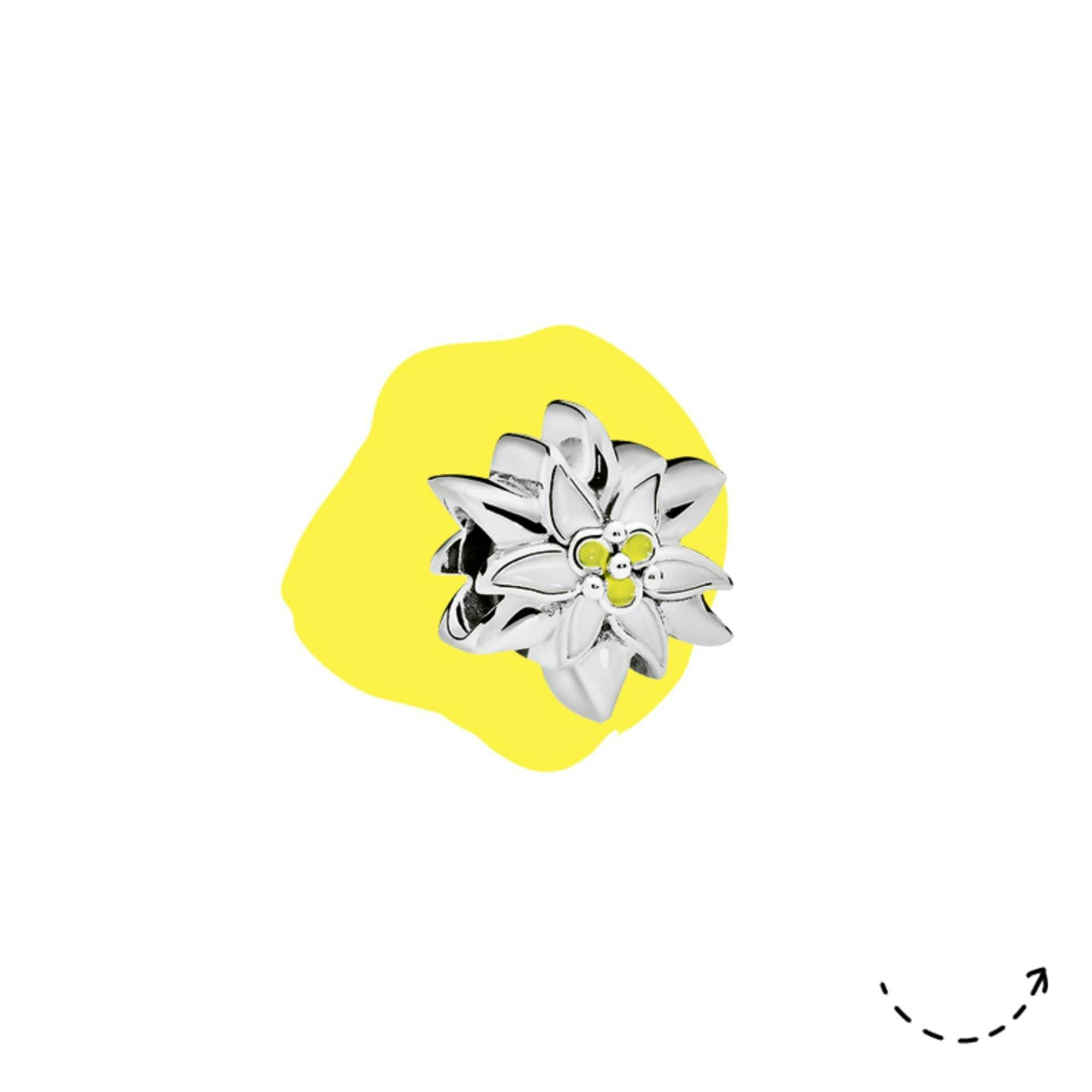 Dalle Alpi con charme: charm Stella Alpina, Pandora, fr. 59, da Christ Orologi & Gioielli.