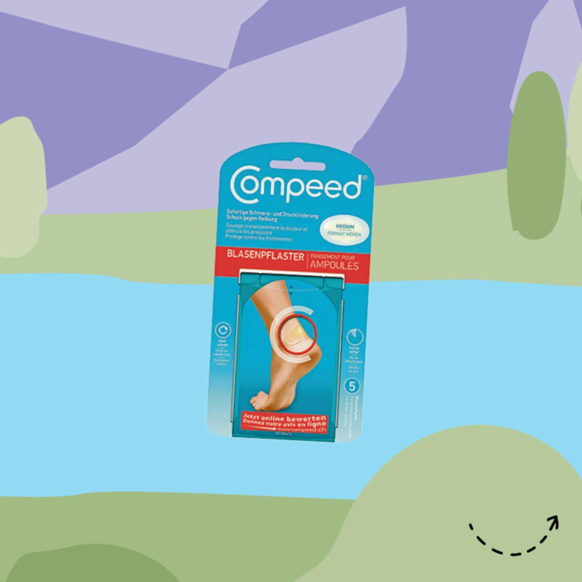 Vesciche ai piedi? Cerotti per vesciche M Compeed, fr. 10.90 / 5 pezzi, nelle farmacie Coop Vitality.