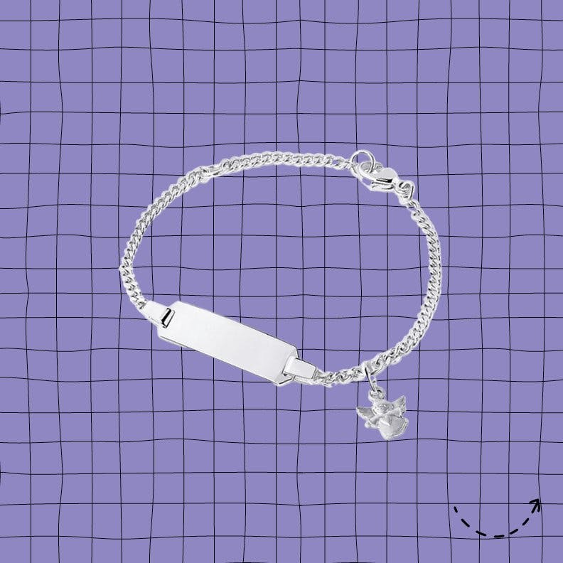 Il primo gioiello: Braccialetto personalizzabile con angelo, argento, 69 franchi, da