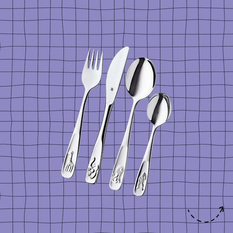 La pappa è pronta! Set di posate per bambini WMF giraffa, leone, scimmia, elefante, 19 fr. 95, su