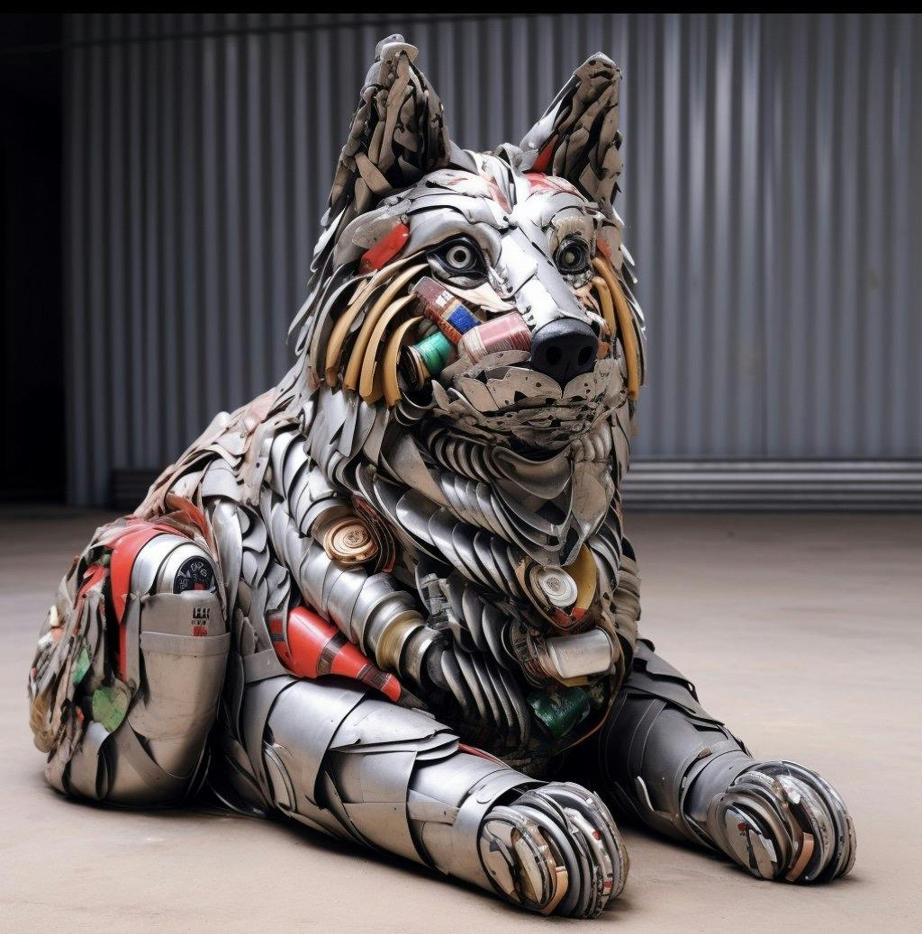 Auch dieser futuristische Hund kam mit künstlicher Intelligenz zustande.