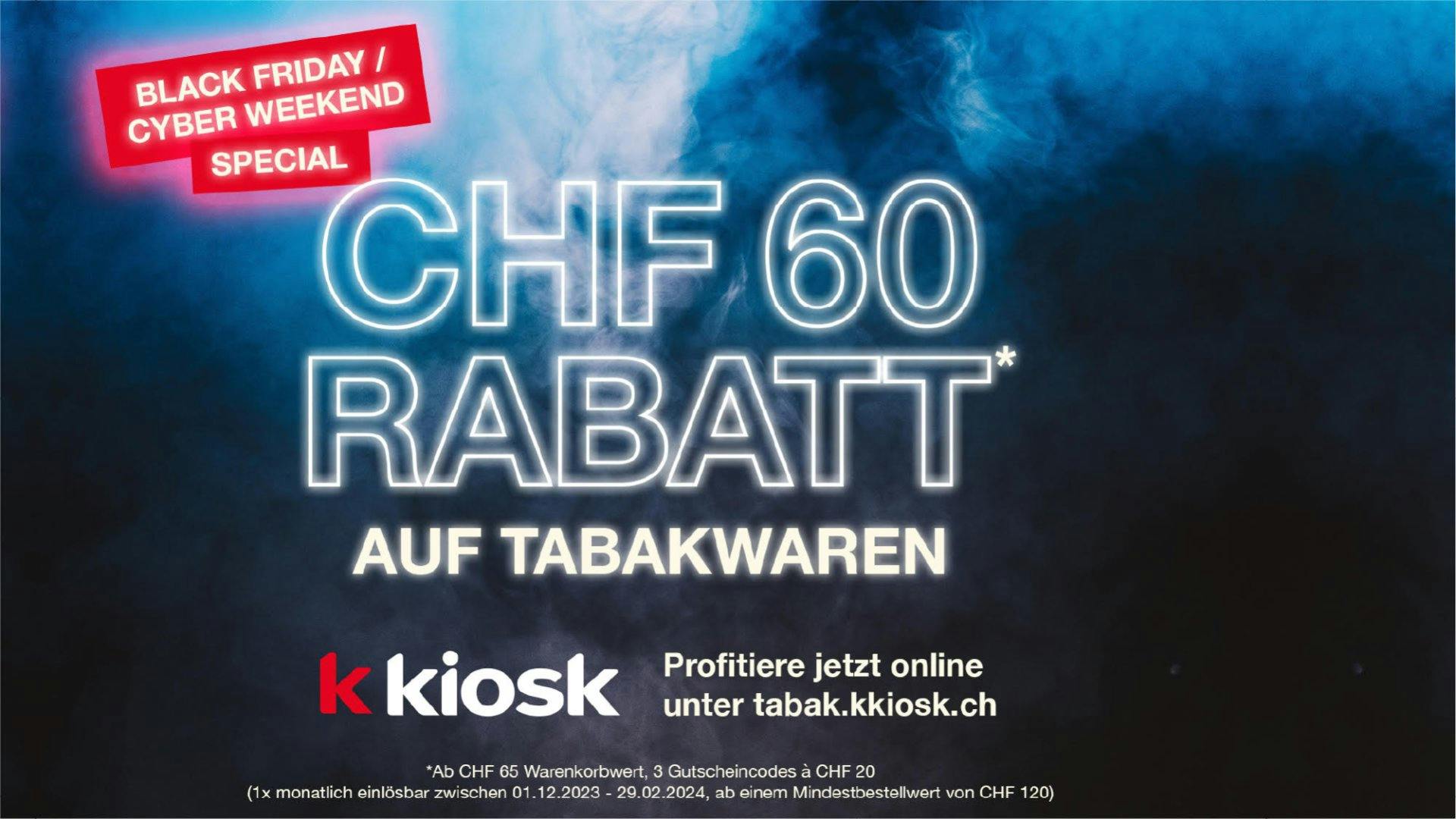 Beim k-kiosk-Tabakshop zahlst du für deine Zigaretten weniger.