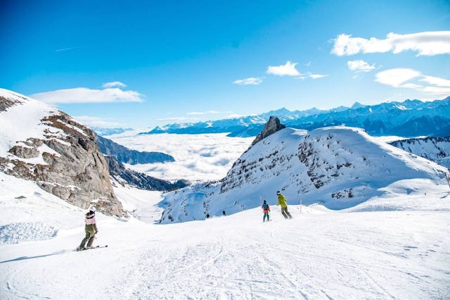 Conditions de ski idéales à Ovronnaz.