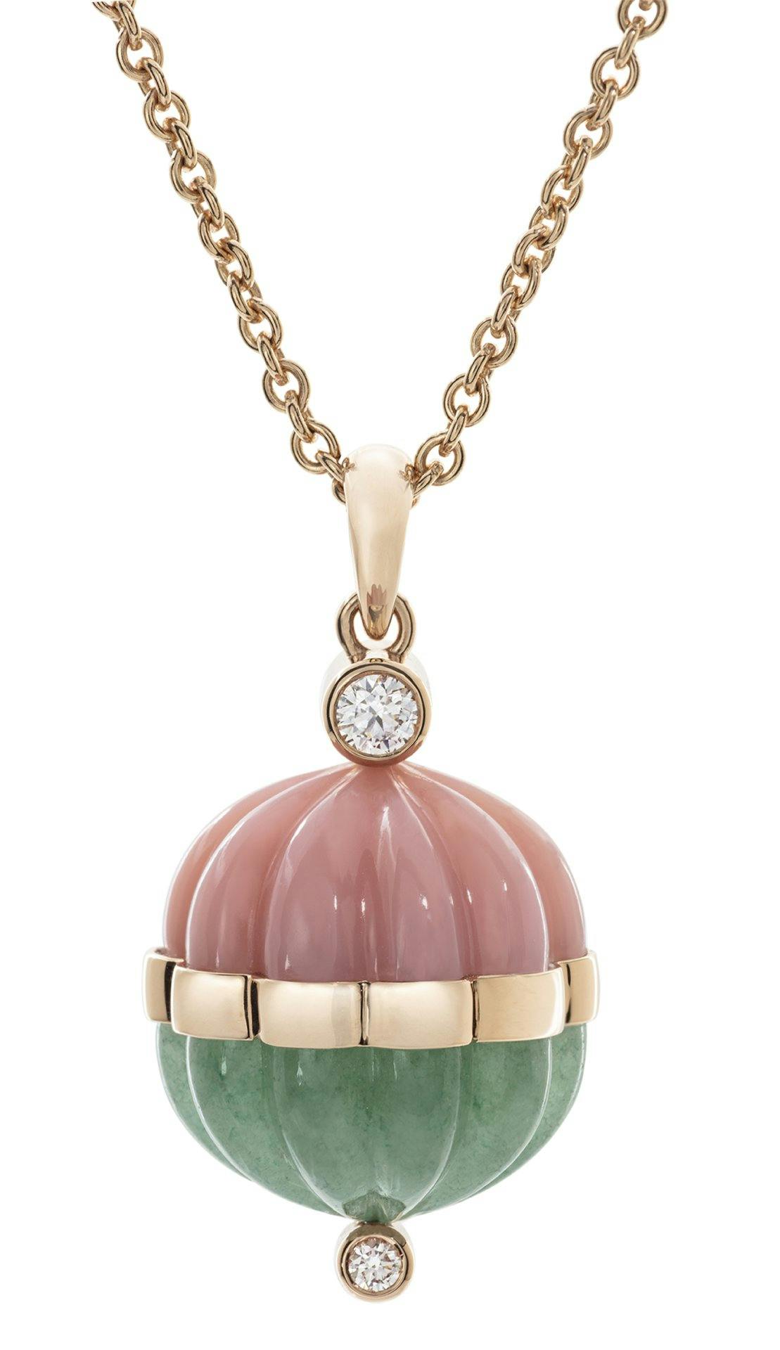 Halskette aus Roségold mit Diamanten, Sophistiquée Necklace, von Nana Fink.