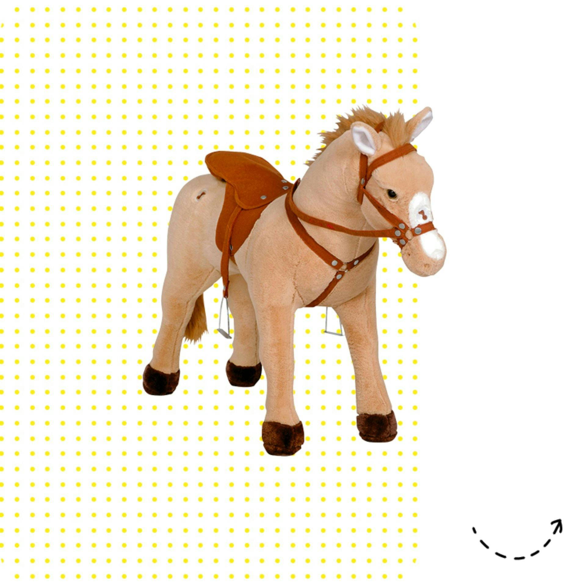 Al galoppo! Cavallo di peluche con suono, fr. 89.95, da Coop City.