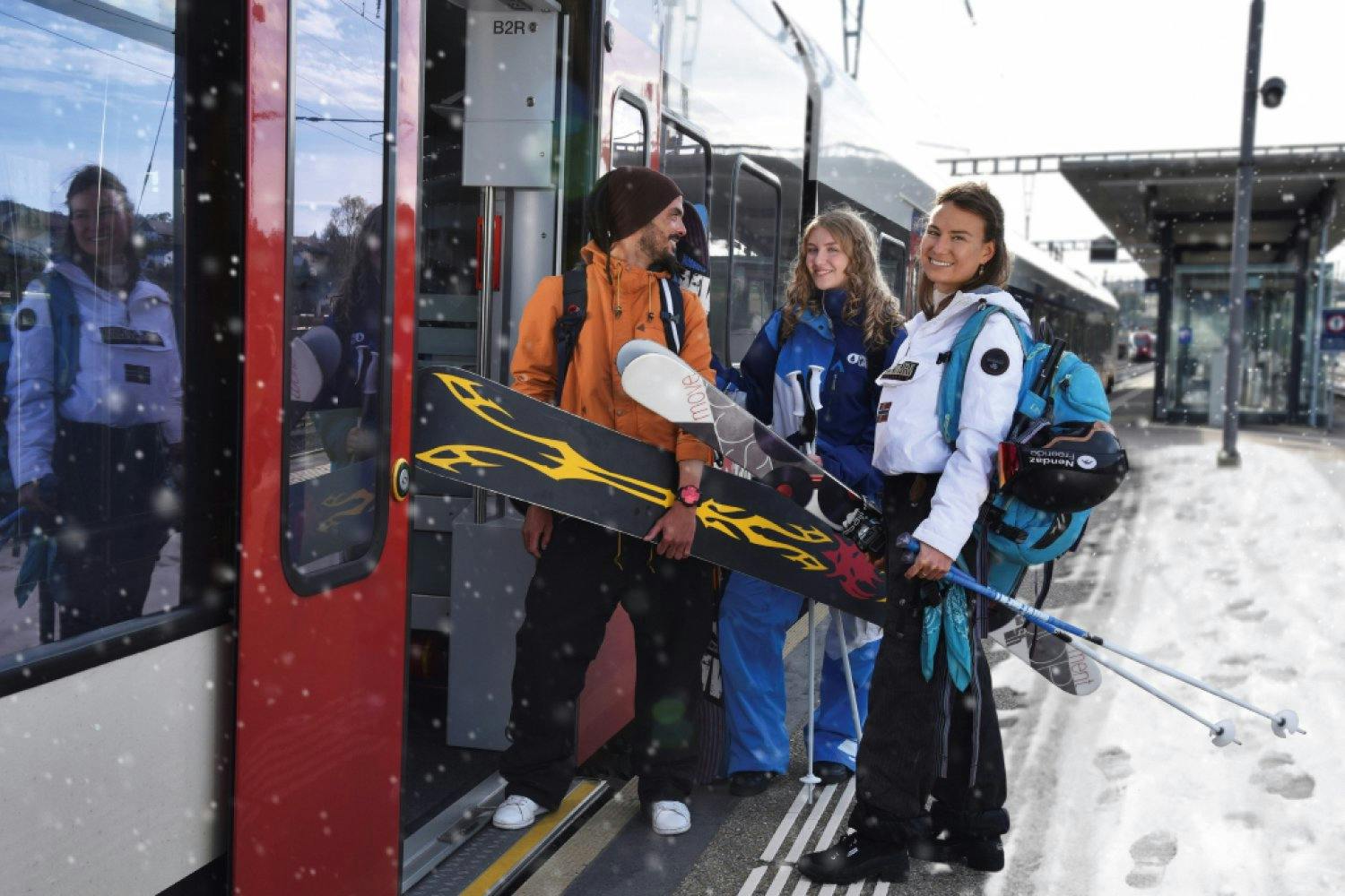Avec le Verbier Express et le VosAlpes Express, se rendre sur les pistes en train n’a jamais été aussi facile.