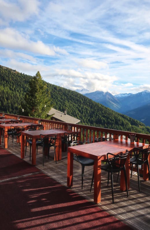 La terrasse du restaurant.