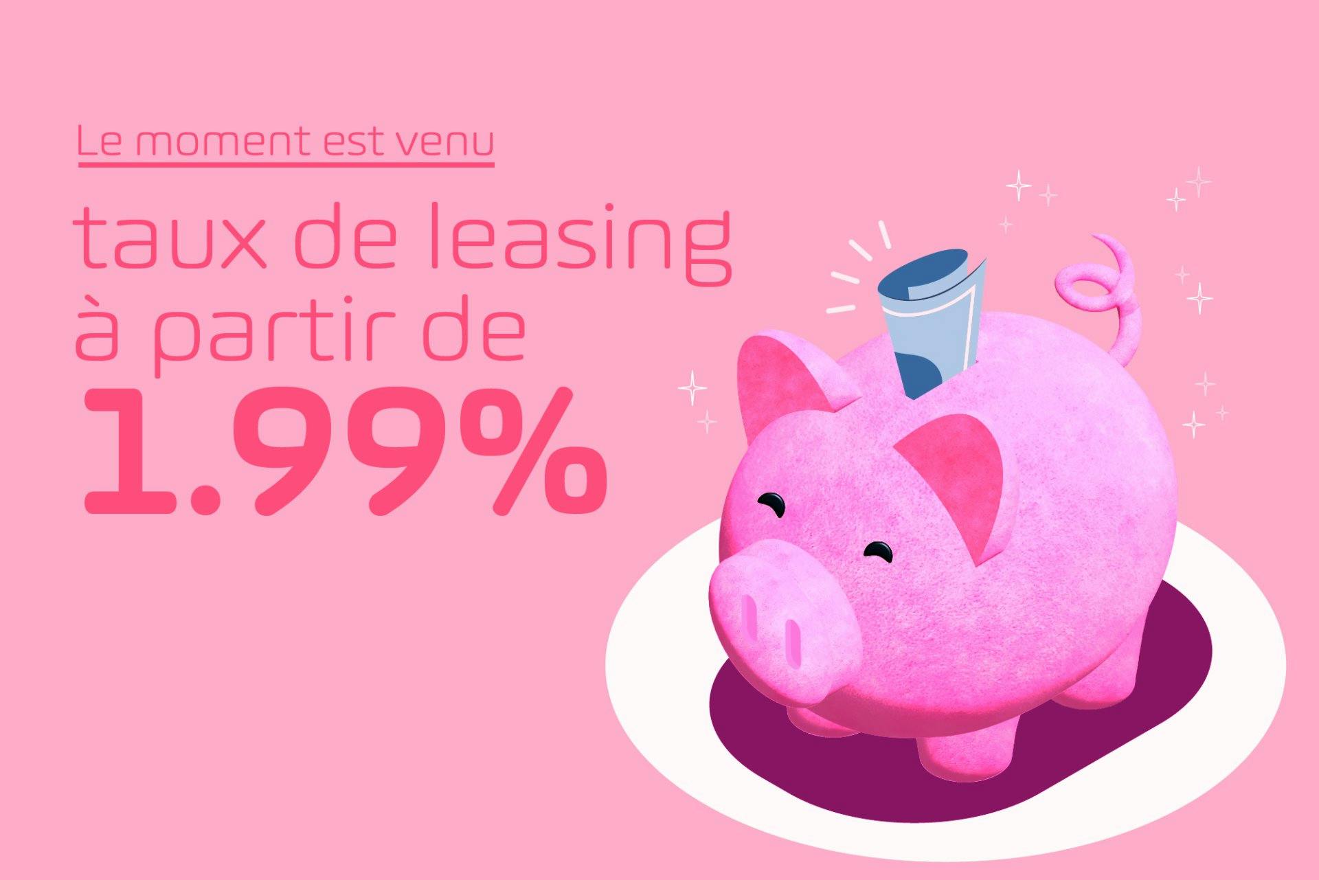Passe à la mobilité électrique à des tarifs avantageux grâce à un bon leasing d’occasion, à partir de 1,99%!