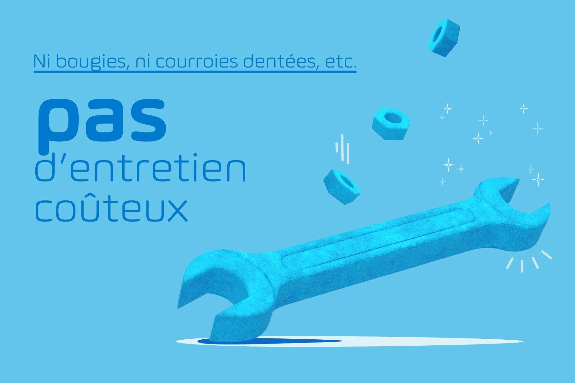 Les véhicules électriques nécessitent moins d’entretien que les véhicules à essence – et celui-ci est déjà couvert avec LeasingPLUS.