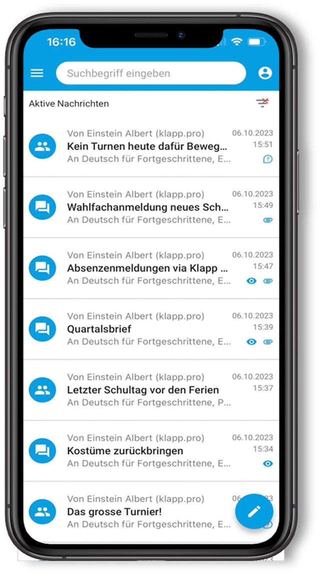 Bei Klapp findet man alle Infos an einem Ort.
