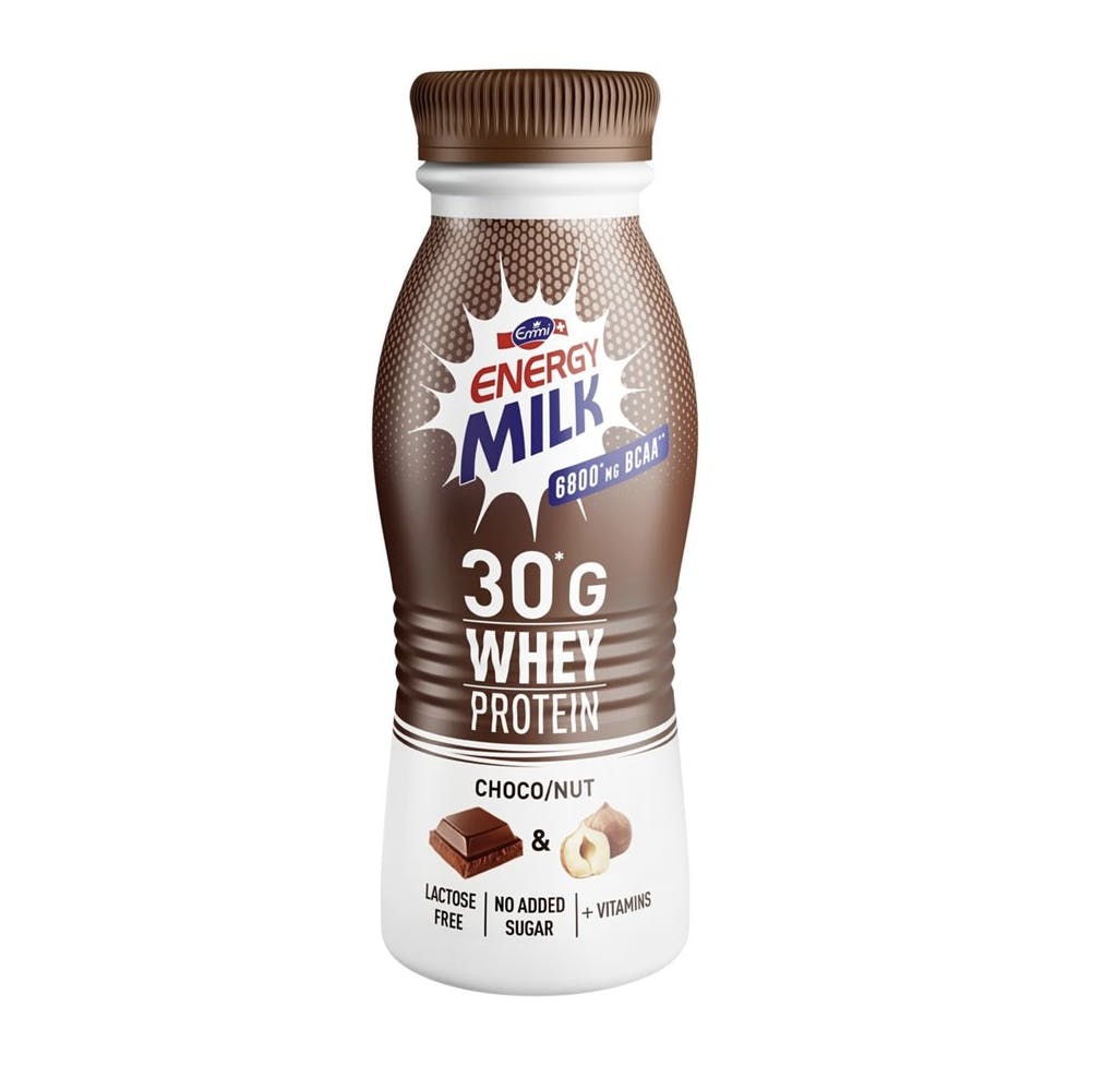 Protéiné: Energy Drink Emmy
au petit-lait, 2 fr. 95 / 330 ml chez Coop