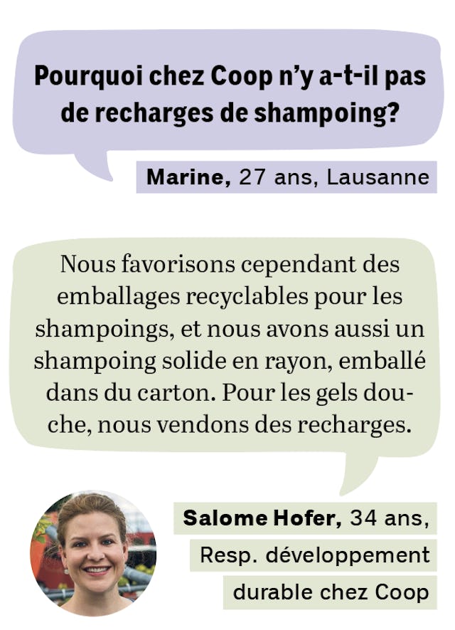 Envoie ta question sur le développement durable chez Coop à: weekend@coop.ch
