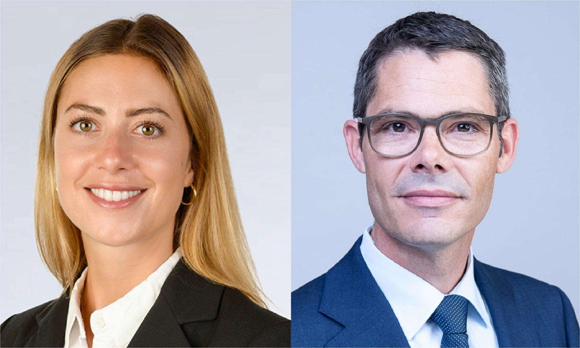 Eveline Mächler, Nachhaltigkeitsspezialistin und Daniel Ammon, Leiter Institutional Client Coverage Schweiz, UBS Asset Management.