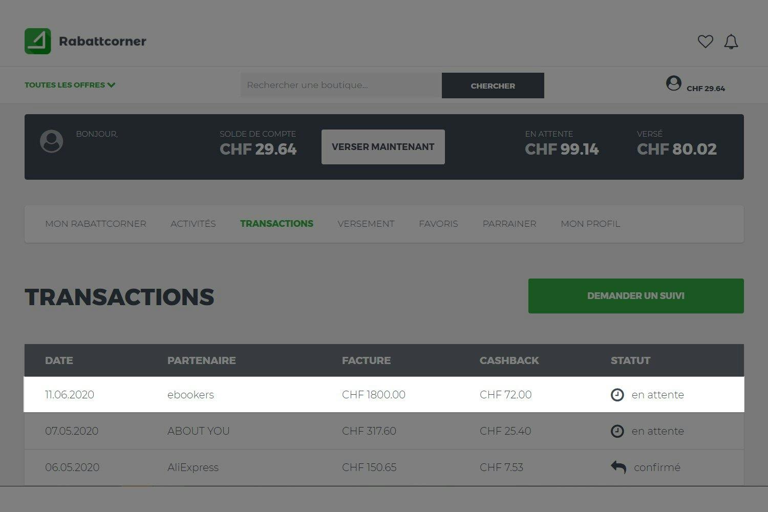 Le cashback te sera crédité en argent comptant à la fin de ton achat ou jusqu’à 12 semaines après tes réservations de vols et d’hôtels.