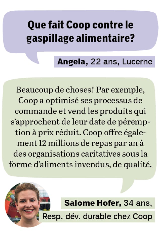 Envoie ta question sur le développement durable chez Coop à: weekend@coop.ch