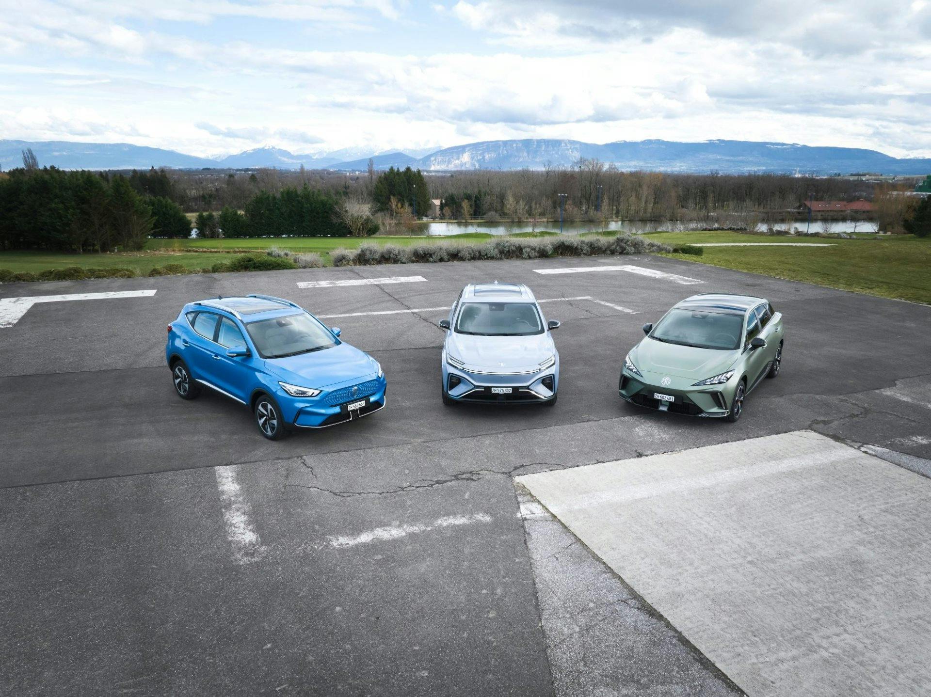 Pour son retour sur le marché suisse, MG lance le ZS, le Marvel R et la MG4 (de gauche à droite).