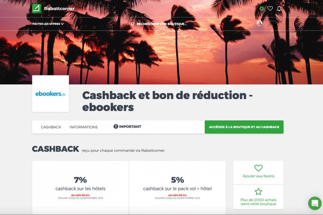 Voici comment ça marche: choisisse la boutique de votre choix comme ebookers, ABOUT YOU etc.
