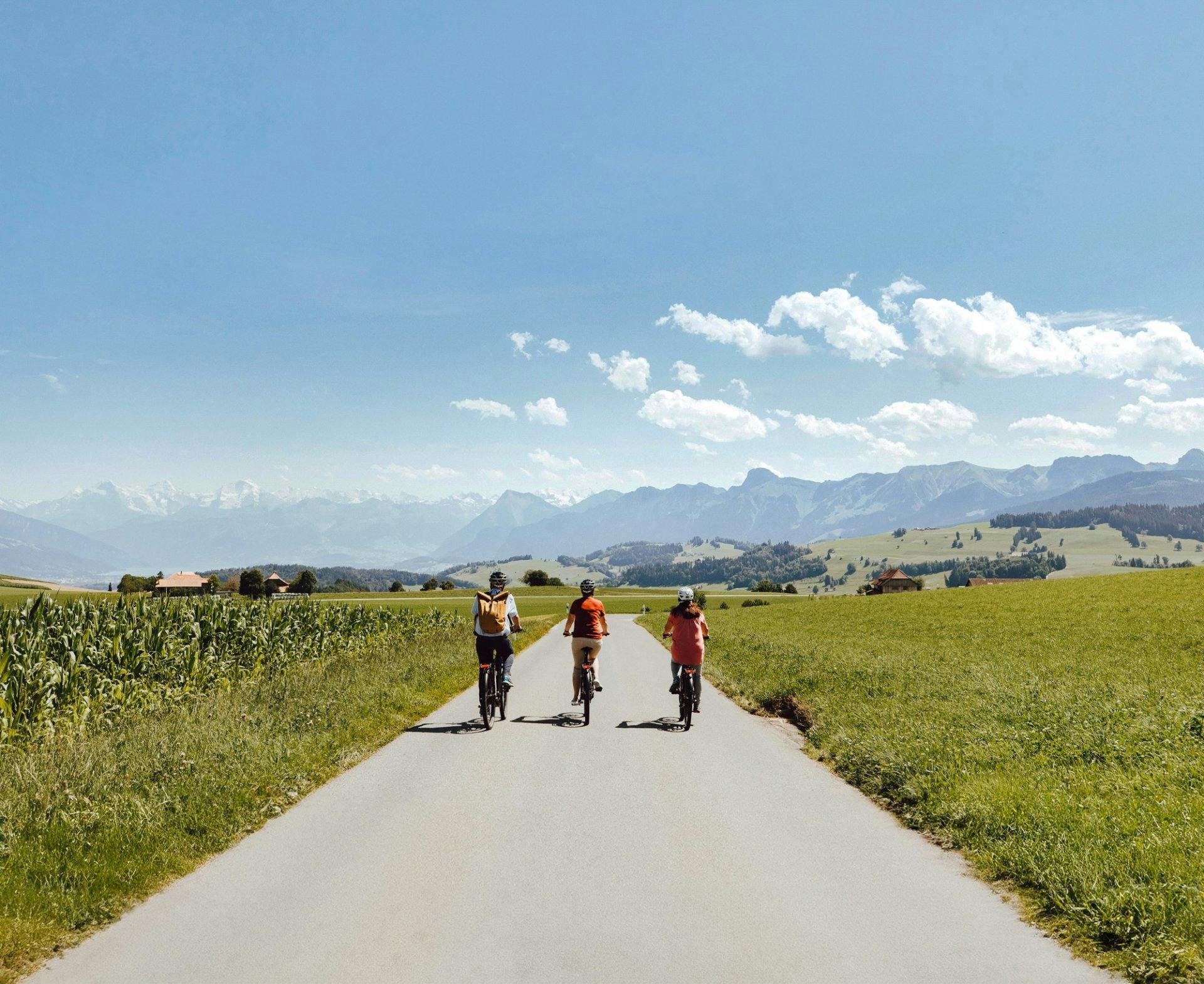 Le vélo permet de découvrir agréablement la région de Berne.